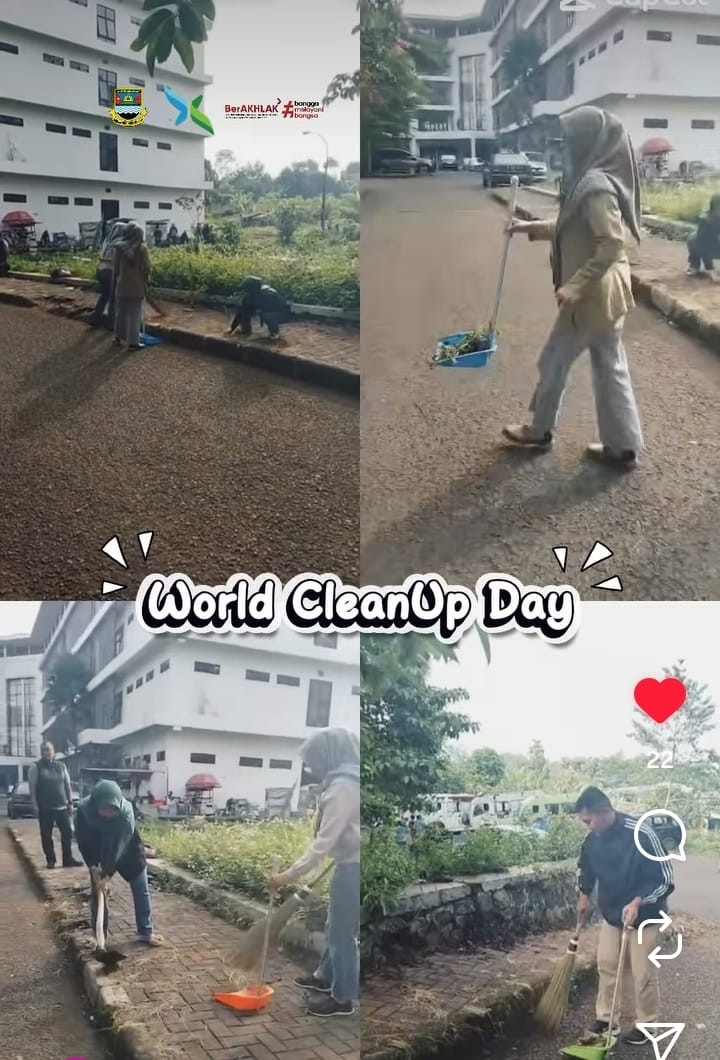 Peringatan " World Clean Up Day 2025 " Sebagai Salah satu Implementasi Budaya Berakhlak di Lingkup Bappelitbangda
